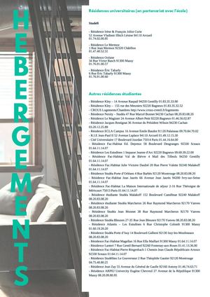 Plaquette hébergements