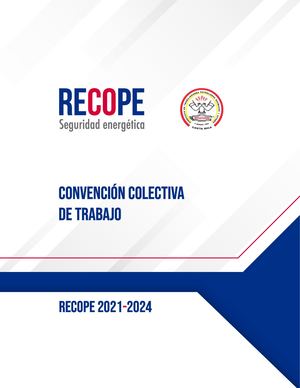 Convención Colectiva RECOPE 2020-2024