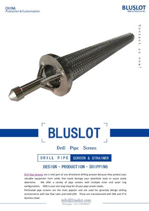 Drill Pipe Screen Short Delivery Time Bluslot