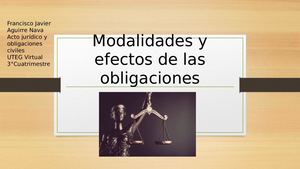 Modalidades Y Efectos De Las Obligaciones