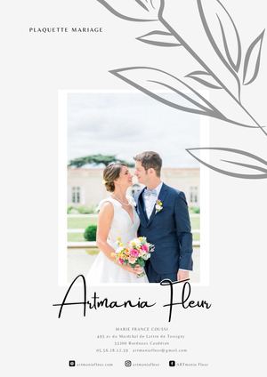 Artmania Fleur - Plaquette Mariage