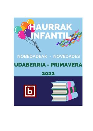 Novedades infantiles - Primavera - 2022 - Uda - Haurrak