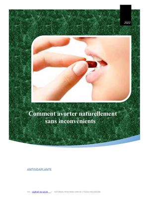 Comment Avorter Naturellement Sans Inconvénients