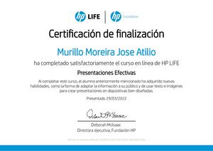 Certificado De Curso Hp