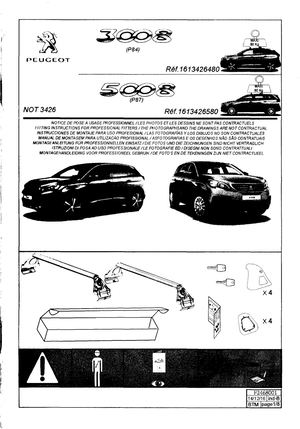 Peugeot Barres De Toit 3008 5008 Notice 3426