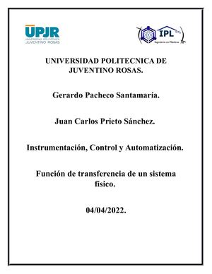 Función De Transferencia De Un Sistema Físico