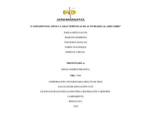 Campamentos Tipos Y Caracteristicas