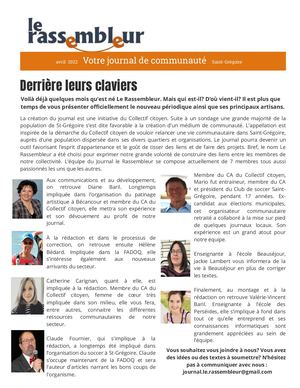 Le Rassembleur Avril 2022