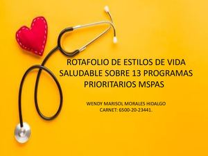 Rotafolio De Estilos De Vida Saludable Sobre 13