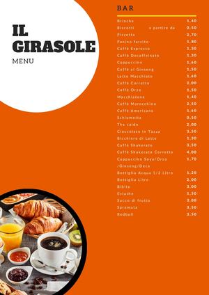 Menu Bar Il Girasole