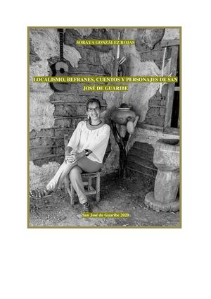 Localismo, Refranes, Cuentos Y Personajes De San José De Guaribe