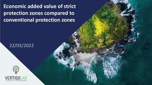 Economic added value of strict protection zones compared to conventional protection