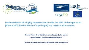 Implementation of a highly protected area inside the MPA of the Agde coast