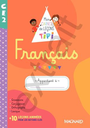 Extrait Tipi Français CE2 : Mon carnet de leçons