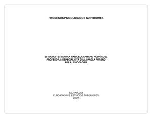 Mapa Conseptual Procesos Psicologicos Superiores