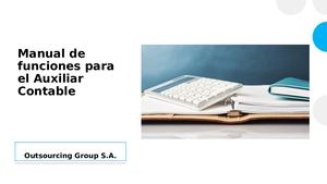 Manual De Funciones Para El Auxiliar Contable