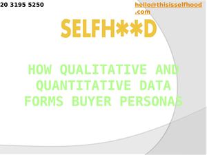 How Qualitative and Quantitative Data Forms Buyer Personas