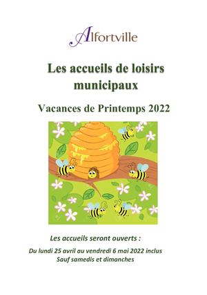 Les Accueils de Loisirs - Vacances de printemps 2022 à Alfortville