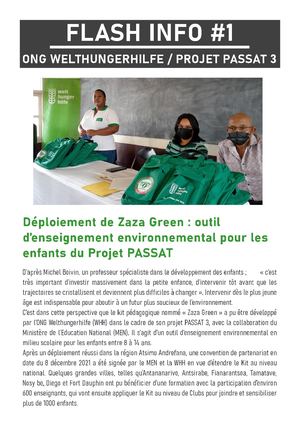 Zaza Green : l’outil d’enseignement environnemental pour les enfants du Projet PASSAT