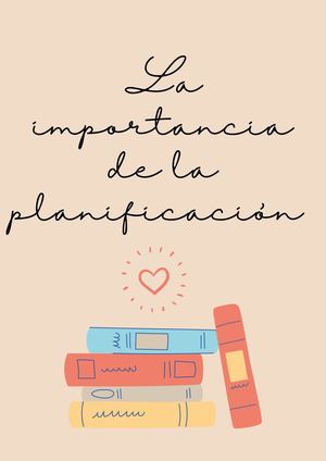 La Importancia De La Planificación