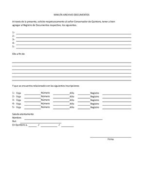Minuta Archivo De Documentos Cbr Quintero