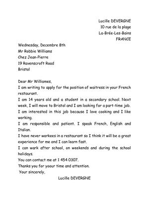 Lettre De Motivation Anglais Google Docs