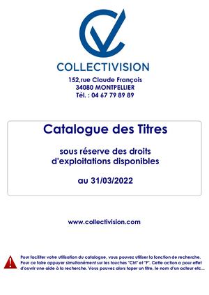 Catalogue Comédie Dramatique