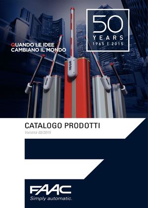 CATALOGO PRODOTTI FAAC ITA 2015_ARCHIVIO