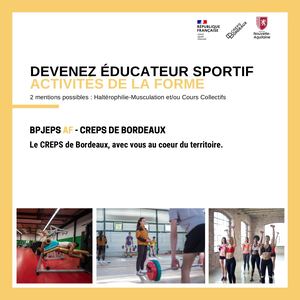 BPJEPS AF - CREPS de BORDEAUX 2022