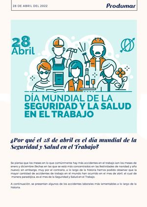Día Mundial De La Seguridad Y Salud En El Trabajo