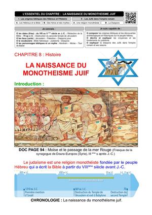 COURS - Le Monothéisme Juif