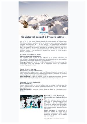CP - Courchevel se met à l'heure latine
