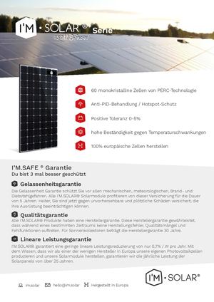 I'M SOLAR Solarmodule Bifaciaal 450W mono