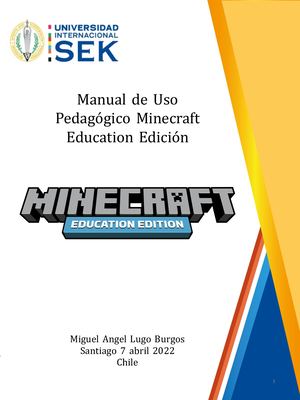 Manual Pedogogico Minecraft Education Edition