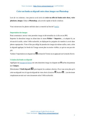 Créer un fondu en dégradé entre deux images sur Photoshop