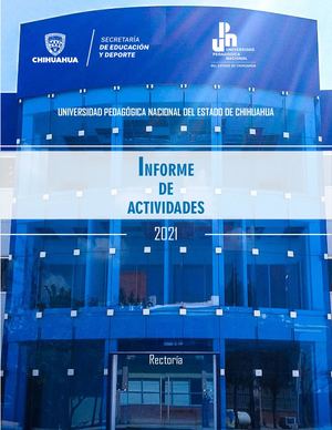 Informe De Actividades 2021