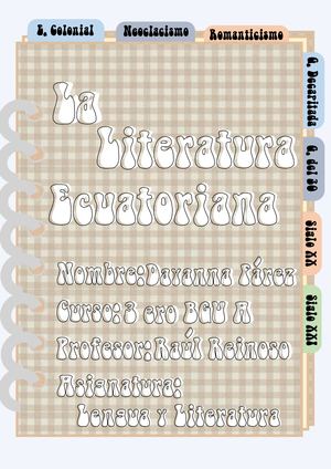 Literatura Ecuatoriana