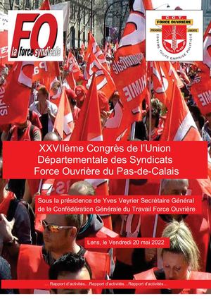 Xxviième Congrès De L’union Departemental Pas De Calais Rapport Activités