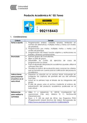 Investigación De Operaciones - PA2