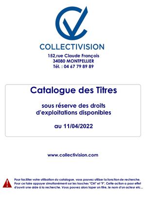 Catalogues De Films Collectivision - Multi Genres