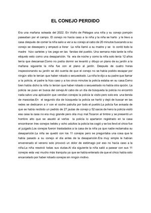 JULIA VEGA SIERRA - EL CONEJO PERDIDO .