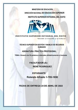 GLOSARIO DE 30 CONCEPTOS PRACTICA ´PROFESIONAL