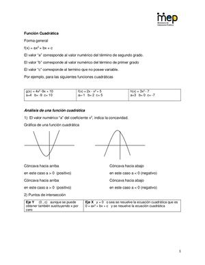 Función Cuadrática
