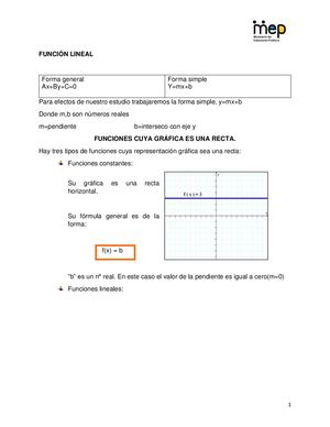 Función Lineal