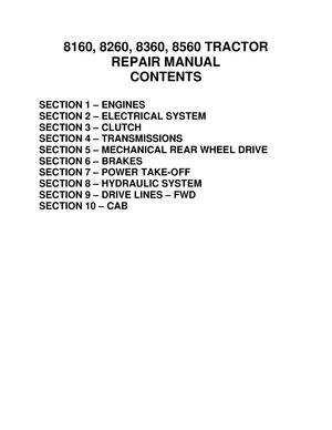 Ford New Holland 8160 Tractor Service Repair Manual Instant Download