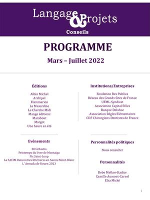 Newsletter Lp Mars Juillet 2022
