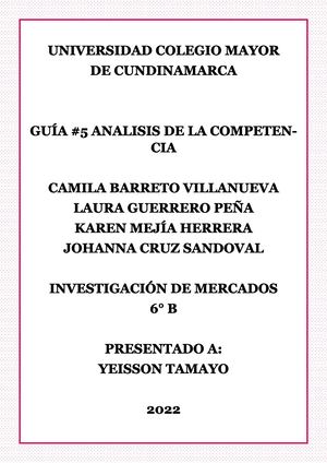 Analisis De La Competencia