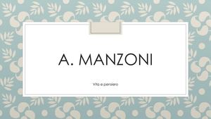 Manzoni Vita E Pensiero