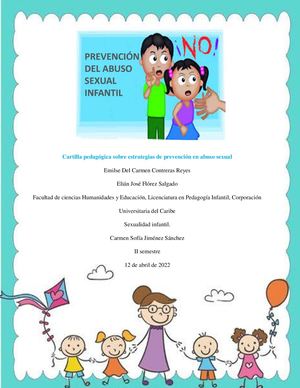 Cartilla Pedagógica Sobre Estrategias De Prevención En Abuso Sexual