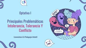 Principales Problemáticas Intolerancia, Tolerancia Y Conflicto
